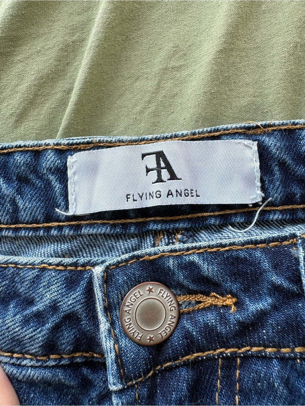 Flying Angel Blue Denim Barrel Jeans - Picture 3 of 4